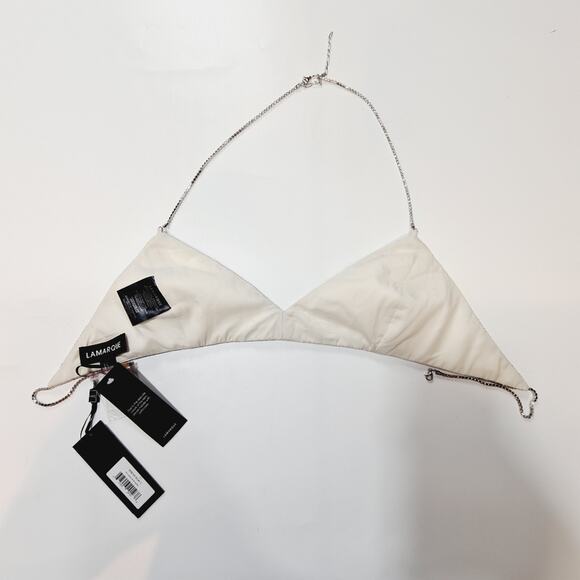 LAMARQUE Raeka Rhinestone Bralette in Silver Large - Picture 5 of 11